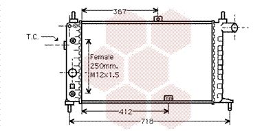 VAN WEZEL Radiaator,mootorijahutus 37002065